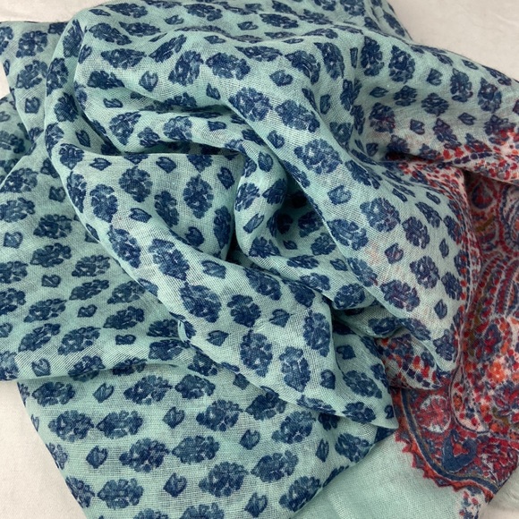 Sheer chiffon extra long wide two sided scarf - Picture 7 of 11